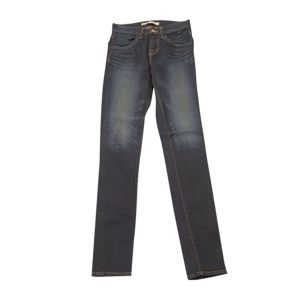 J Brand Maria Skinny Jeans in Dark Blue Cotton